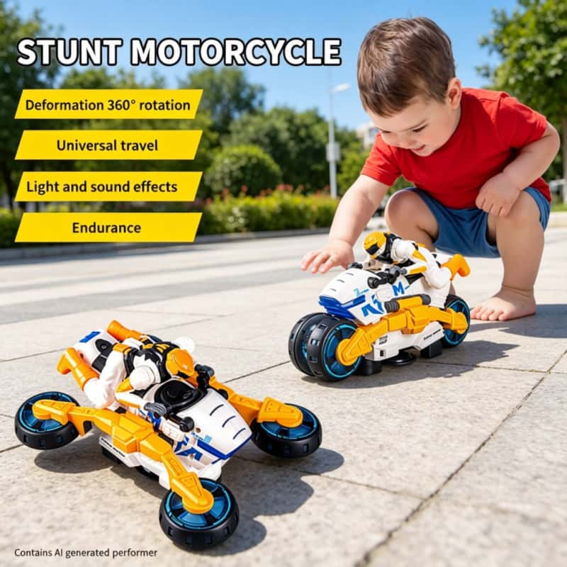 Music - Motocicleta Eléctrica Transformable para Niños, Juguete