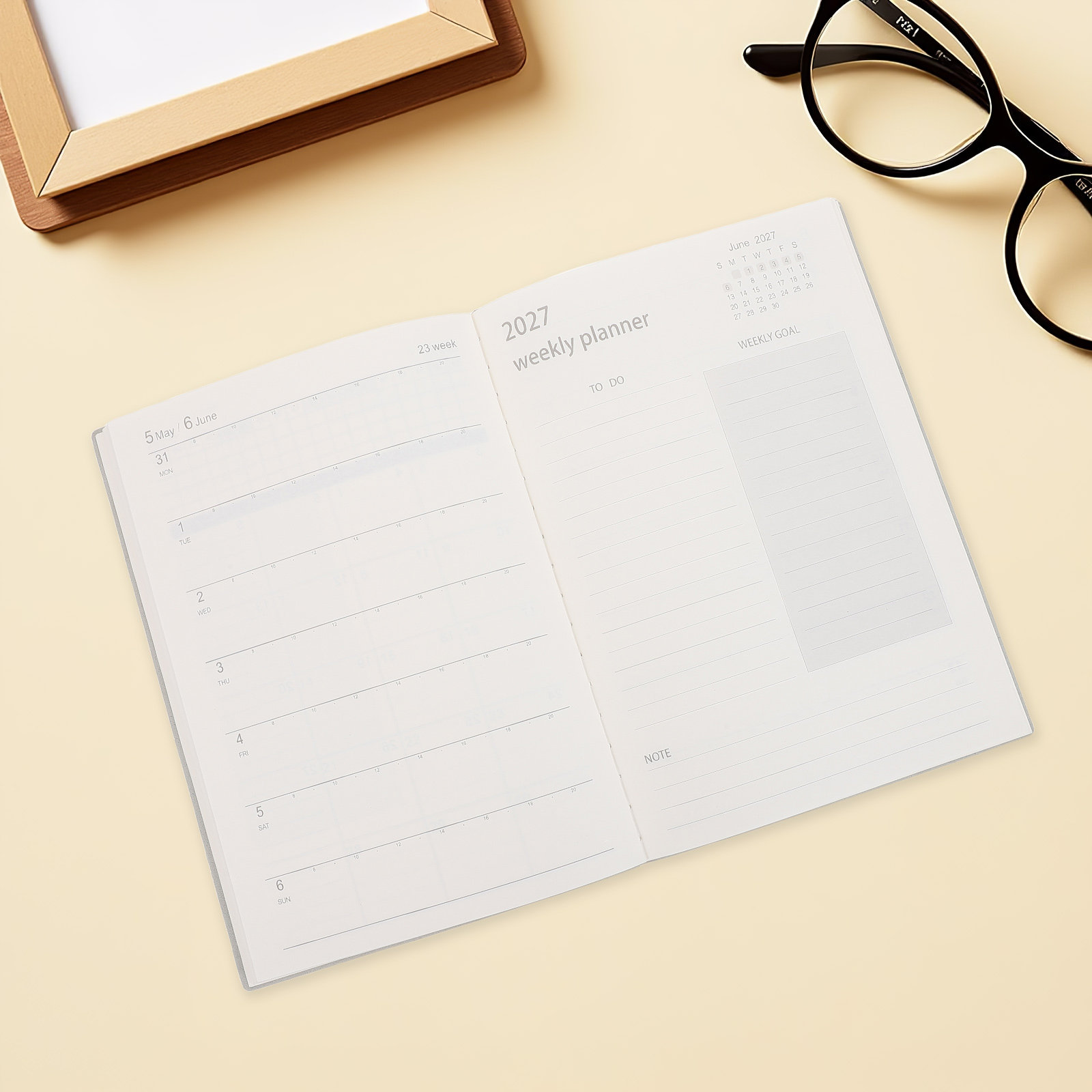 A5 Spiral Dotted Grid Notebook - Agenda profesional 2027, cuaderno A5 con