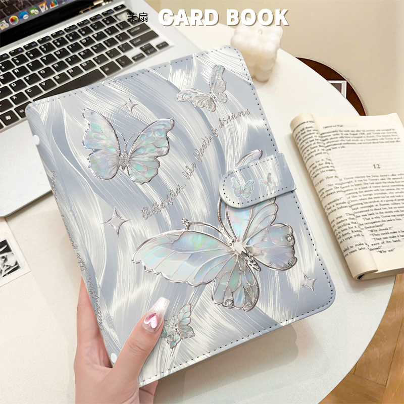 Kpop Photo Card Binder 3 Inch - Carpeta de tarjetas A5 con mariposa