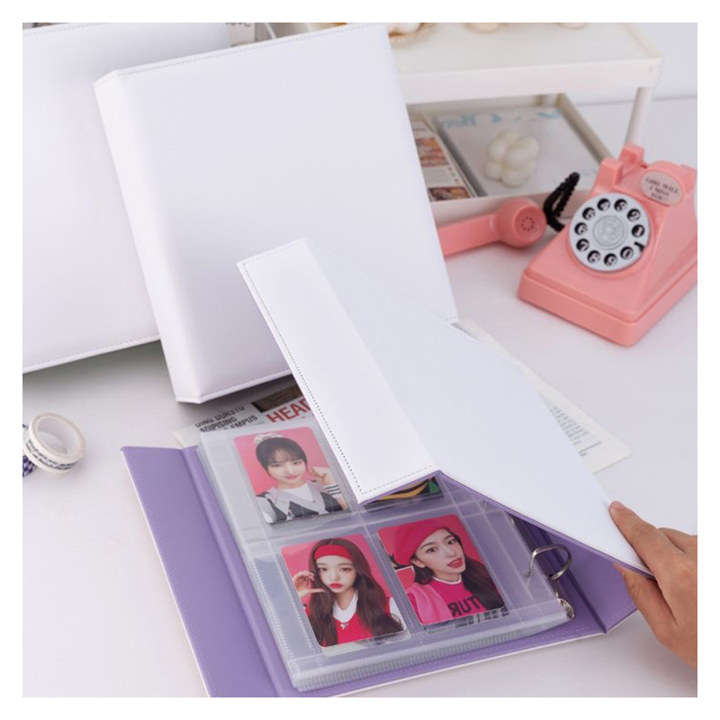 Kpop Photo Card Binder 3 Inch - Carpeta A5 para tarjetas fotográficas, anillo