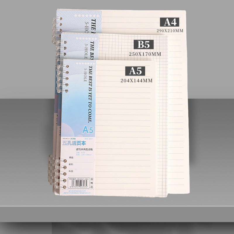 A5 Spiral Dotted Grid Notebook - Recambio de hojas sueltas para cuadernos