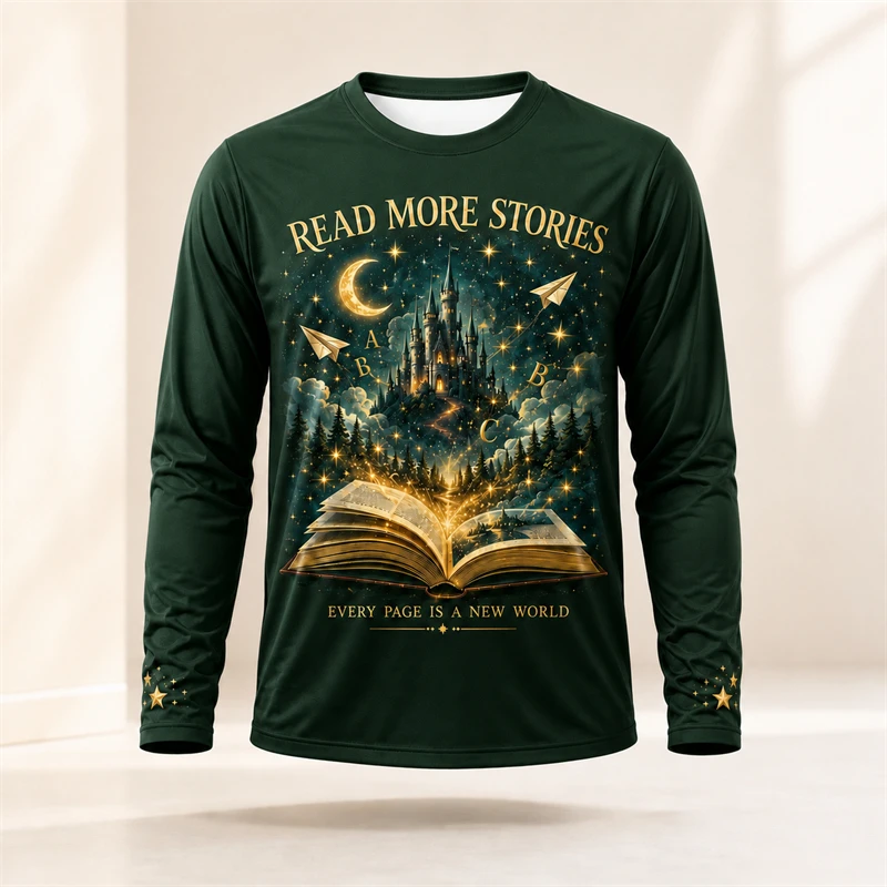 Camiseta de manga larga con es - Books reseña y precio