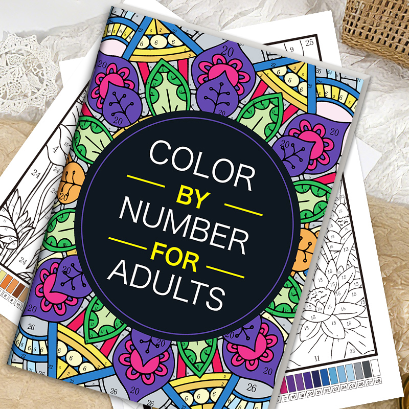 Libro de Colorear por Números  - Adult Coloring Book Stress Relief reseña y precio