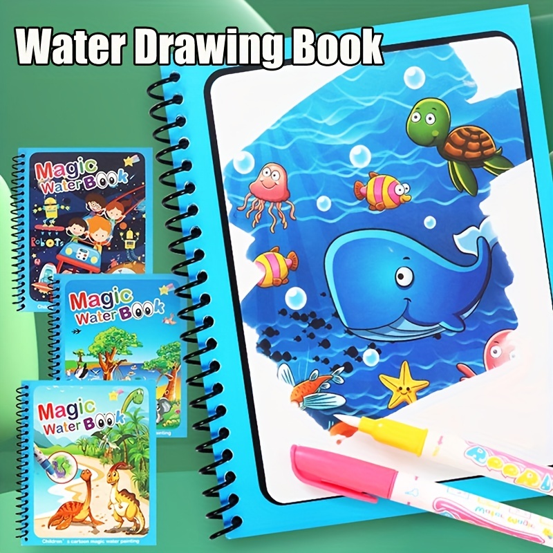 Libro mágico con dibujo al agu - Reusable Water Magic Coloring Book reseña y precio