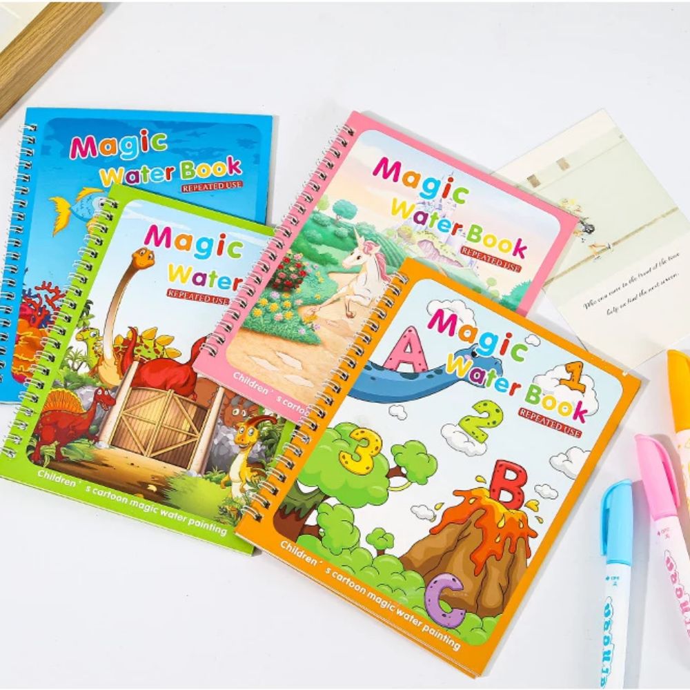 Libro mágico con dibujo al agu - Reusable Water Magic Coloring Book reseña y precio