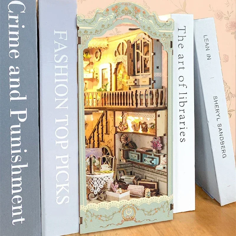 DIY de madera Pastoral diario  - Diy Wooden Book Nook Kit Shelf Insert reseña y precio