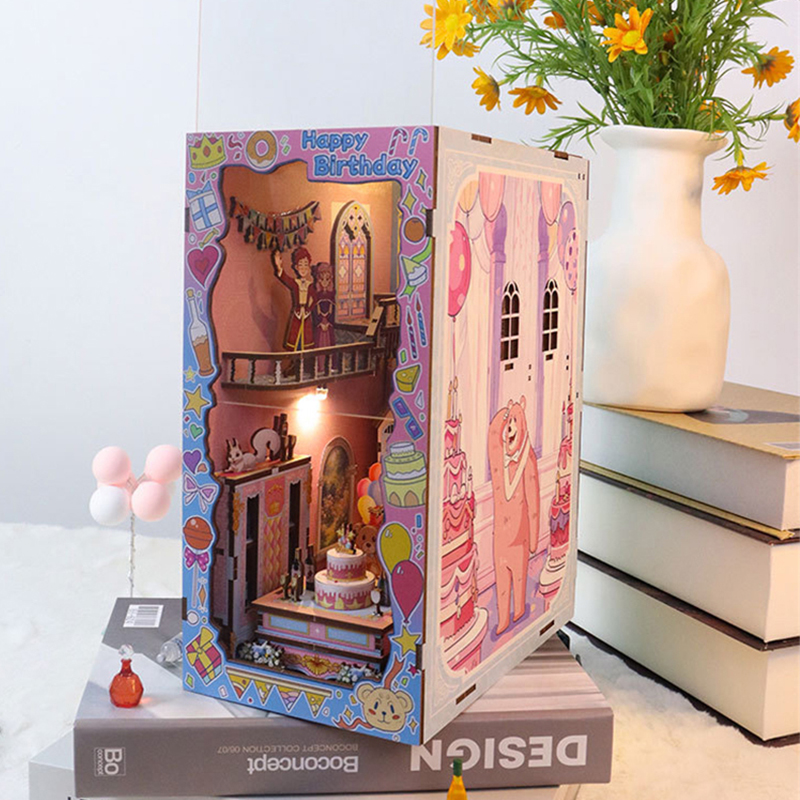 Kit de inserción de estante de - Diy Wooden Book Nook Kit Shelf Insert reseña y precio