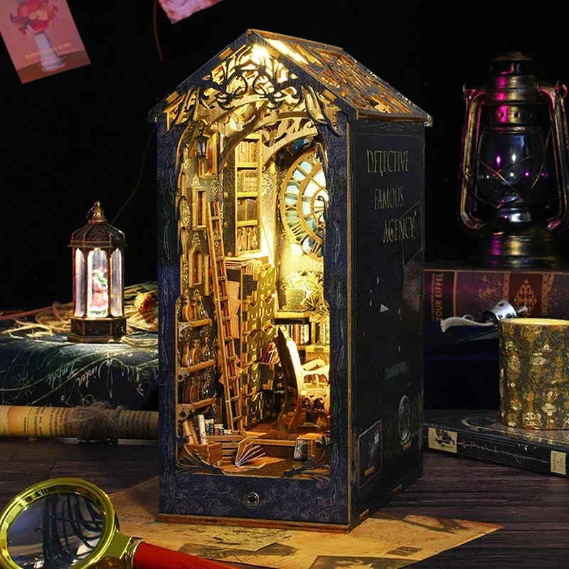 Kit de Miniaturas Retro DIY pa - Diy Wooden Book Nook Kit Shelf Insert reseña y precio
